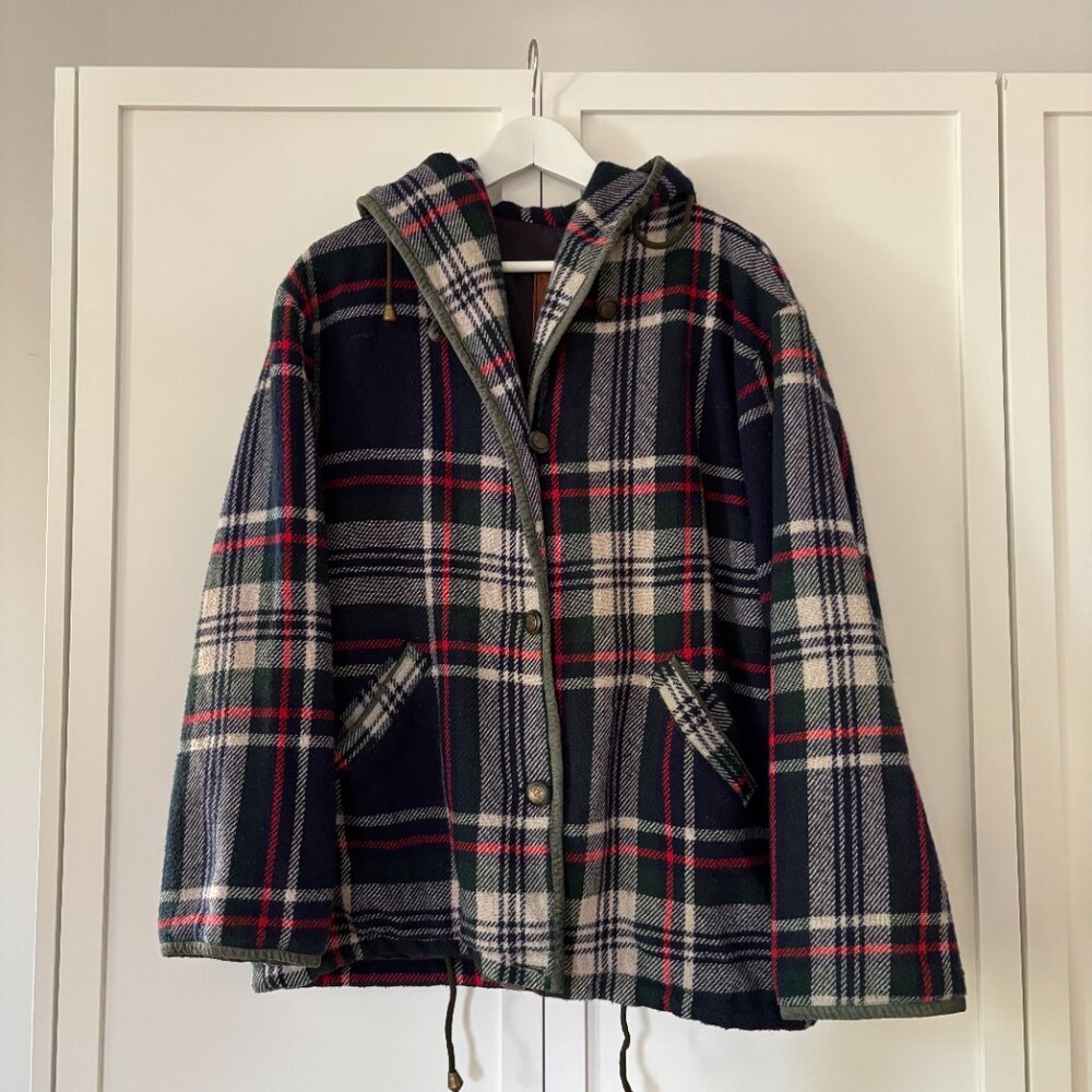 Laurence Roy vintage fall plaid coat (size M)